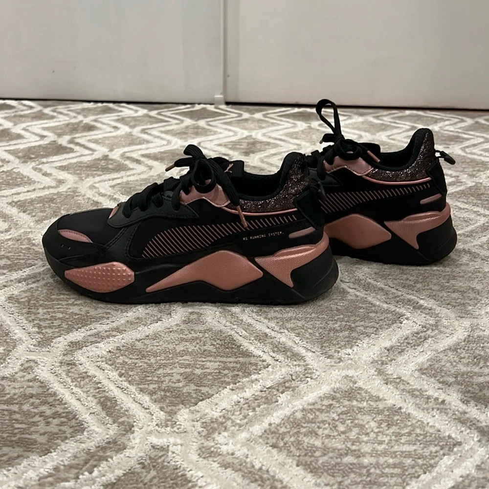 Puma RS-X Collection Black/Rose Women Running Sneakers/ Size 7.5/ Like New - Picture 3 of 11